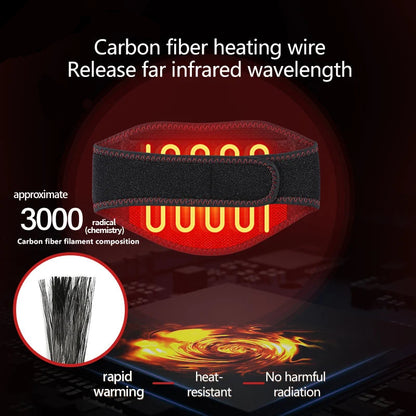 Electric Heated Neck Support Vibration Massager Hot Compress Relieves Joint Fatigue Discomfort 3-Level Timer USB Port,Family Use